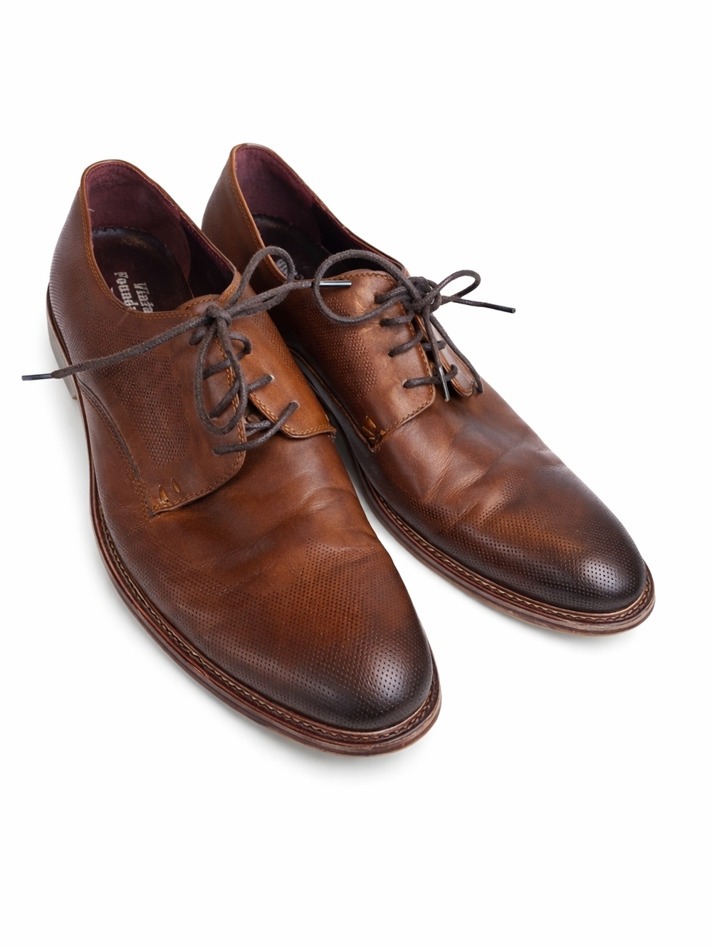 Vintage Foundry brown leather wingtip oxfords 11